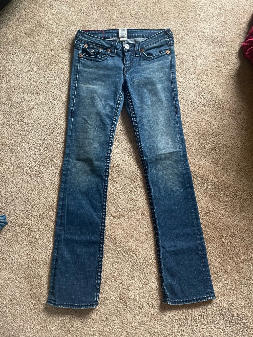 True Religion Classic Women's Blue Straight-Leg Jeans